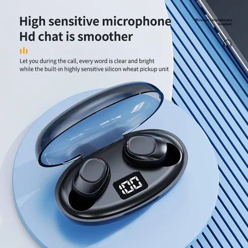 Vista 4 de Auriculares inalámbricos, Bluetooth 5.3, graves estéreo, micrófono con cancelación de ruido, impermeable IP7
