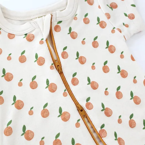 Vista 4 de PARADE Mameluco de manga corta con cremallera '2 vías' con estampado orgánico