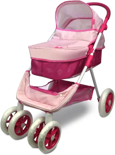 Vista 13 de Anivia Colección de Cochecitos de Juguete Cochecito de Muñecas Accesorios de Muñeca para Niños Pequeños 1-3 Diseño de Corazón Regalos para Niños