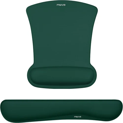Vista 18 de MOSISO Juego de Reposamuñecas para Teclado y Mouse, Alfombrilla Ergonómica con Base Antideslizante para Alivio del Dolor en Casa/Oficina y Escritura