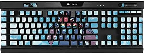 Vista 9 de Skinit Calcomanía de otra piel compatible con el teclado mecánico para juegos K95 RGB Platinum – Diseño de patrón de expresión facial con licencia