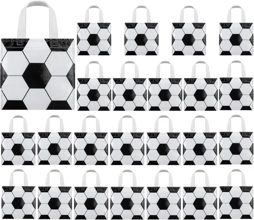 Vista 9 de MIMIND 24 bolsas de béisbol no tejidas para recuerdos de fiesta con asas de 7.8 x 7.8 pulgadas, bolsas de regalos para fiesta de béisbol, bolsas