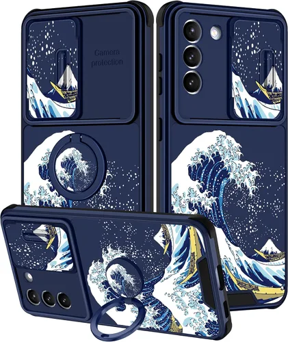 Vista 9 de Funda 2 en 1 para Samsung Galaxy S23 Ultra Flamingo para mujeres y niñas, diseño femenino de flamencos con cubierta deslizante para cámara y soporte