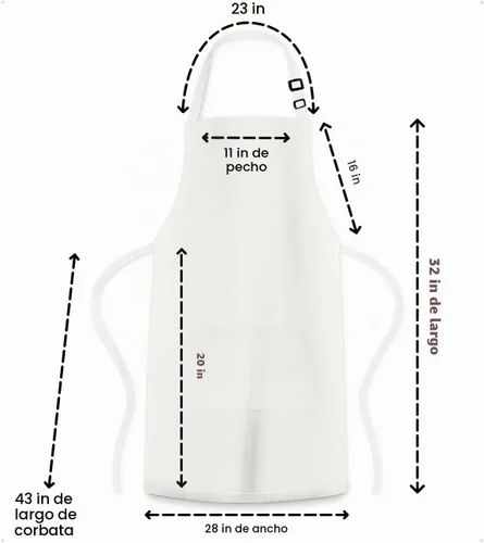 Vista 7 de Avalon Kitchen Unisex Adjustable Kitchen Apron with 2 Pockets – Chef Cooking Apron for Men & Women Blanco