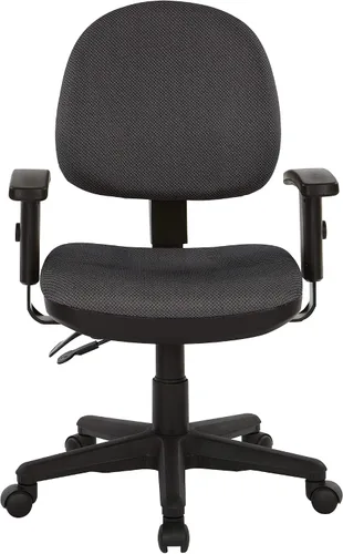 Vista 4 de Office Star - Silla de oficina ergonómica esculpida para gerente con brazos ajustables, tela de esquisto de diamante