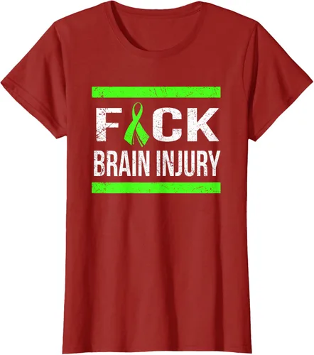 Vista 76 de Apoyo Daño cerebral Concienciación T Shirt, mujer L, Asphalt Negro