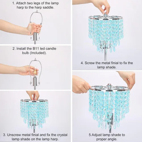 Vista 5 de Lámpara de mesa de cristal con control táctil, lámparas de mesita de noche con doble USB para dormitorio, lámpara de mesita de noche regulable de 3