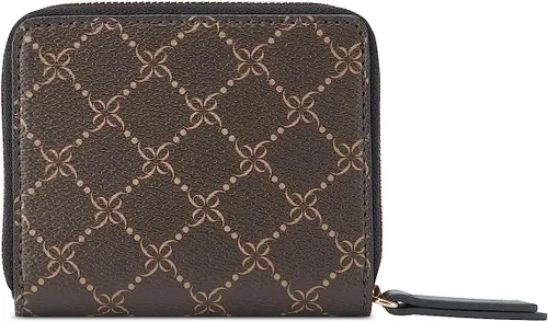 Vista 3 de Nine West Linnette - Cremallera pequeña alrededor, logotipo marrón y negro, Logotipo marrón negro