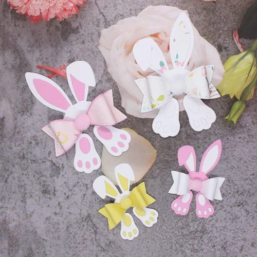 Vista 3 de KSCRAFT Bunny Bows - Plantillas de corte de metal para álbumes de recortes/álbum de fotos, decoración en relieve, tarjetas de papel de bricolaje