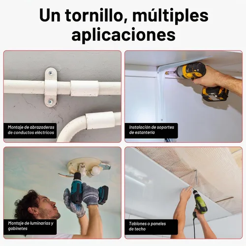 Vista 7 de Tornillos de cabeza para panqueques #10 x 1 – Zinc-plated, #2 Square Drive