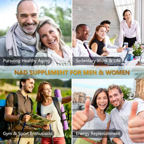 Vista 9 de Suplemento NAD 1500mg - NAD+ Liposomal Nicotinamida Ribósido con Resveratrol, NAD Plus Potenciador - Apoyo para la Salud Celular, Resistencia