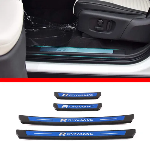 Vista 10 de ABS 4 unids umbral de la puerta trasera Scuff Plate Guards Trim para Land Rover Discovery Sport 2019 2020 (negro)
