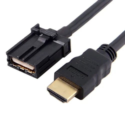 Vista 9 de chenyang HDMI 1.4 tipo A a tipo E cable de audio de vídeo 4K para conector de grado de sistema de conexión automotriz 0.5M