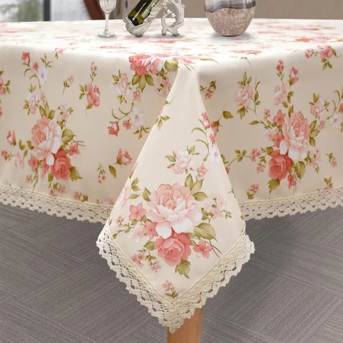 Vista 25 de Mantel cuadrado con estampado floral de 38 x 38 pulgadas, resistente a las manchas e impermeable, para cocina, comedor, interior y exterior