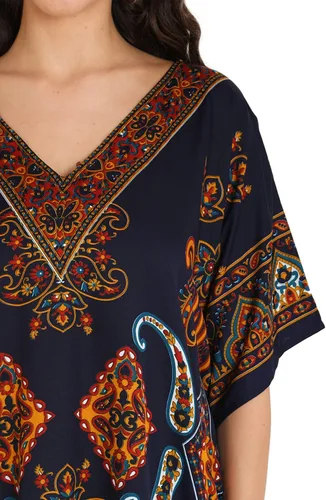 Vista 4 de Miss Lavish London Vestidos de caftán para mujer, pareos de playa, tallas grandes, caftanes africanos y de Dubái, ideales para ropa de descanso