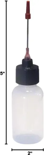 Vista 4 de Botellas exprimibles de plástico Liberty Products de 2-1 oz con aplicadores de acero inoxidable de 1.5