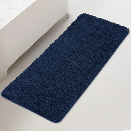 Vista 101 de Yeaban Alfombra de pasillo de baño de 24 x 72 pulgadas, antideslizante, alfombra de baño larga de felpilla gruesa, absorbente y lavable, alfombra