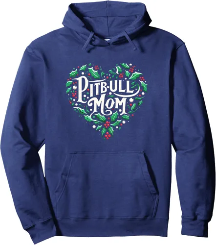 Vista 5 de Christmas Heart Pitbull Mom for Dog Moms Pullover Hoodie