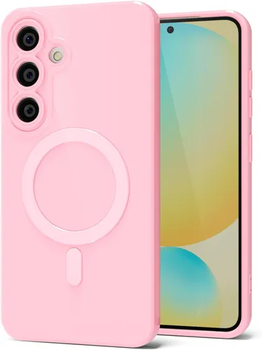 Vista 61 de Svanove Funda magnética de silicona para Samsung Galaxy S22, compatible con Magsafe, bonita funda para mujer, goma de gelatina brillante delgada
