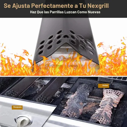 Vista 5 de Criditpid Protector de calor para parrilla, cubierta del quemador, domador de llama para Grill Master 720-0697, 720-0737, piezas de repuesto