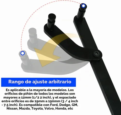 Vista 6 de Soporte Universal de Polea Portador de Árbol de Levas Bomba de Inyección Herramienta de Llave de Sujeción de Piñón de Leva Compatible con Audi