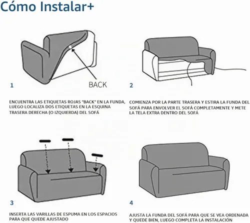Vista 7 de JIVINER - Fundas de sofá de alta elasticidad para sofá de 3 cojines, funda de sofá extra grande de 1 pieza con parte inferior elástica