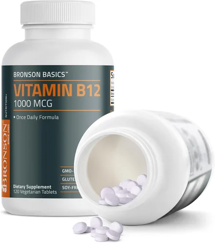 Vista 4 de Bronson Vitamina B12 1000 mcg, fórmula una vez al día, 120 tabletas