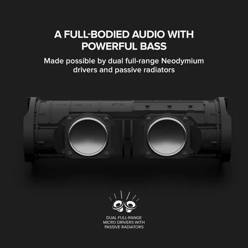 Vista 5 de Creative MUVO Go - Altavoz portátil impermeable Bluetooth 5.3 con hasta 18 horas de duración de la batería, IPX7 resistente al agua y potente Azul