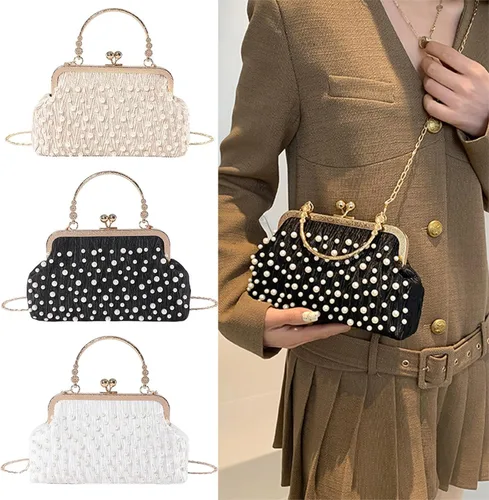 Vista 2 de Tote Bag for Women, Elegant Women's Handbag Fashionable Evening Party Purse with Metal Chain Shoulder Bag