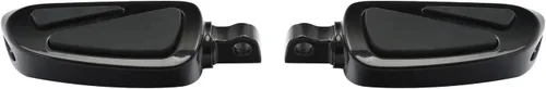 Vista 3 de TCT-MOTORPARTS Estriberas de pie para reposapiés estilo montaje macho de 0.433 in para Harley Touring Road King Glide Negro #01