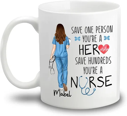Vista 18 de Taza de café con nombre personalizado para médicos, taza de café personalizada para médicos, regalo para hombres, hombres, doctores, estetoscopio