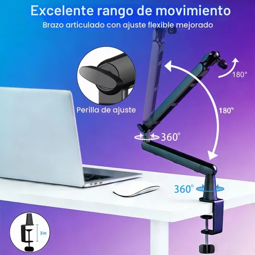 Vista 5 de Aqdocvf Brazo de brazo de micrófono - Soporte de brazo de micrófono