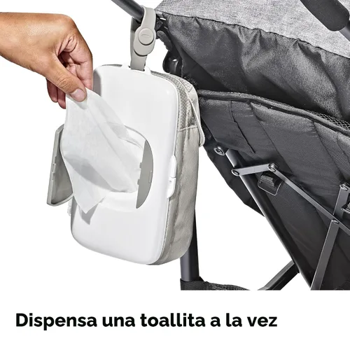Vista 4 de Dispensador de Toallitas OXO Tot On-The-Go con Bolso para Pañales, Gris