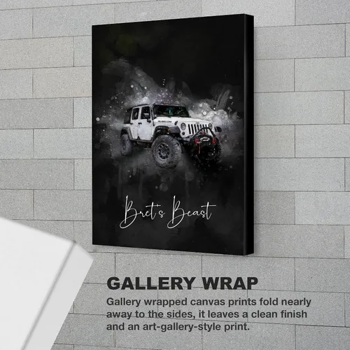 Vista 3 de Awesometik Arte de acuarela de coche personalizado con fondo oscuro, regalo de retrato de coche de acuarela para entusiastas del automóvil, regalo