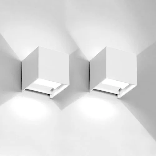 Vista 11 de 2 piezas de luces de pared G9 para exterior/interior, apliques de pared con luces hacia arriba y abajo, IP65 impermeables, iluminación moderna