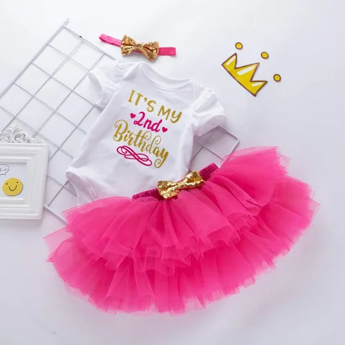 Vista 5 de Shalofer Conjunto de falda de encaje tutú con corona y diadema para bebé niña