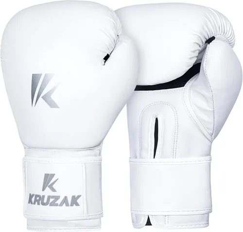 Vista 8 de KRUZAK - Guantes de boxeo para hombres y mujeres, ideales para kickboxing, Muay Thai, sparring y MMA, guantes de boxeo pesados de 10 onzas, 12
