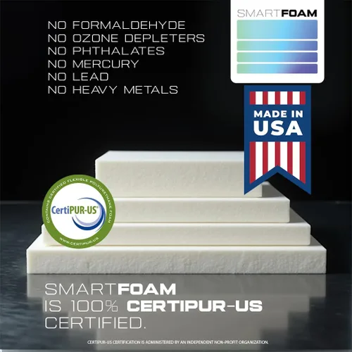 Vista 2 de SmartFoam Espuma HD de corte personalizado para colchones y cojines, espuma de tapicería de alta densidad para proyectos de bricolaje, camas y sofás