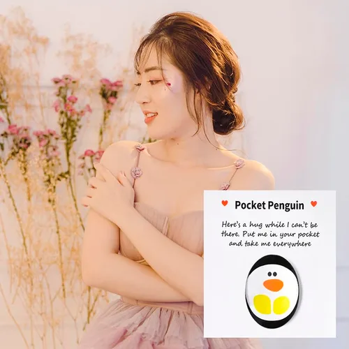 Vista 6 de Lindo pingüino de bolsillo Hug Miss You, regalos para nieta, nieto, regalos de cumpleaños para adolescentes, niñas, niños, mejor amigo, recupérate