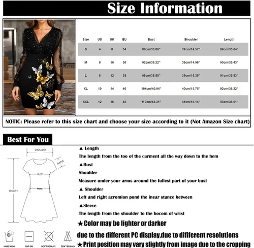 Vista 6 de ZEFOTIM Vestidos sexys para mujer 2023 de manga larga, casual, cuello en V, transparente, mini vestido de lentejuelas