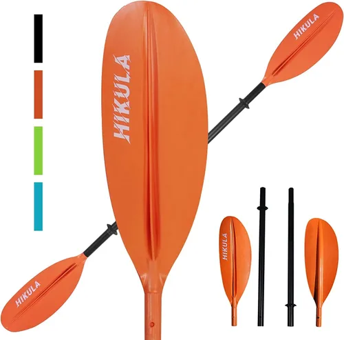 Vista 15 de Kayak Paddle 4 Pieces Aluminum Shaft and PP Blade Floating 86.6in/220cm, 90.5inch/230cm Lightweight Oars