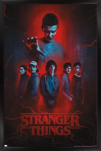 Vista 9 de Trends International Netflix Stranger Things: Season 4 - Póster de pared de grupo, 14.72 x 22.37 pulgadas, versión enmarcada de madera de granero