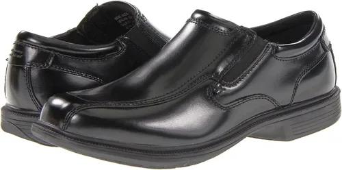Vista 2 de Nunn Bush Bleeker Street Mocasín sin cordones para hombre Negro