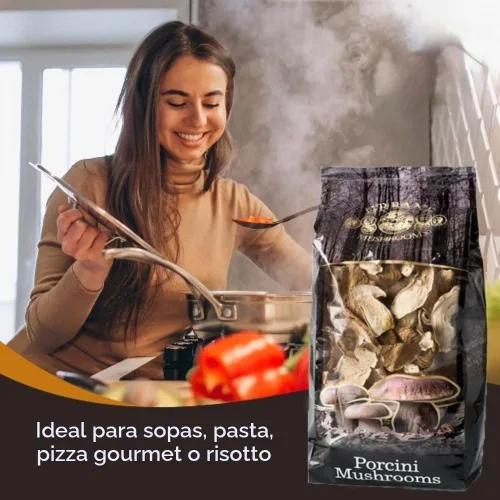 Vista 3 de Urbani Hongos porcini secos, los mejores de Italia, 1 lb