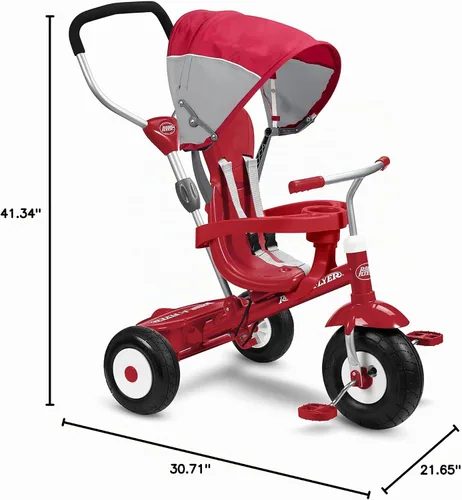 Vista 9 de Carretilla Ride On para niños Radio Flyer, talla única , Rojo