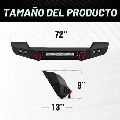 Vista 6 de para parachoques delantero JK JL Compatible con 2007 2008 2009 2010 2011 2012 2013 2014 2015 2016 2017 2018 2019 2020 2021 2022 2023 2024 2025 2026