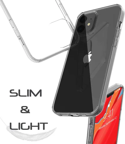 Vista 5 de Funda de cristal líquido diseñada para iPhone 13 Mini, a prueba de golpes, protección contra caídas, delgada, híbrida, resistente a los arañazos