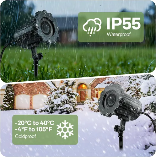 Vista 7 de Luces de proyector de belén de Navidad al aire libre en interiores - 2025 mejora 3D dinámica decoración de Navidad de Jesús, luces de proyector