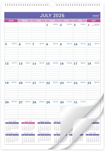 Vista 8 de Calendario de pared 2026, calendario de pared pequeño 2026, enero de 2026 a diciembre de 2026, 8.5 x 11 pulgadas, encuadernación de doble alambre
