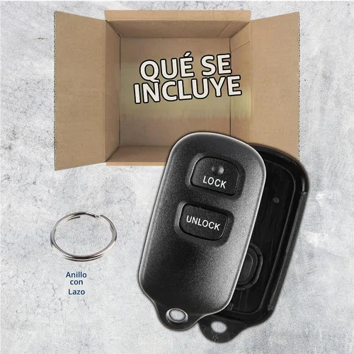 Vista 3 de KeylessOption Funda de Reemplazo para Llave Tipo Fob para 2000 2001 2002 2003 2004 2005 2006 2007 2008 Toyota Celica Echo Highlander Prius Rav4